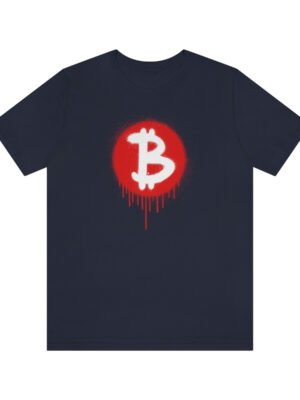 Graffiti Bleeding Bitcoin Logo T-Shirt