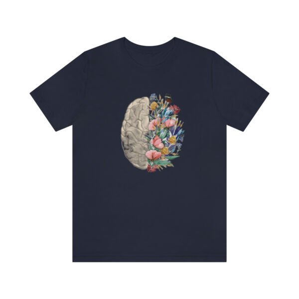 Human Brain with Flowers, Mental Health Awareness Tee T-Shirt