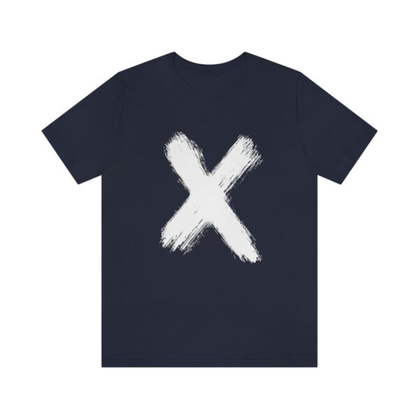 White Brushstroke Hand-drawn Letter X T-Shirt
