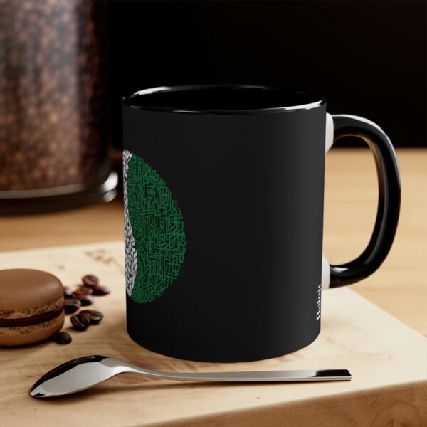 Abstract Circular Patterns in Gothic Calligraphy Style Coffee Mug, 11oz