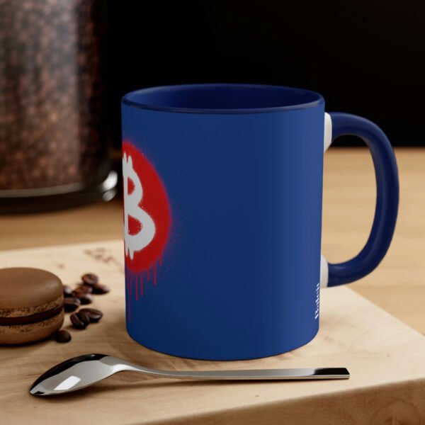 Graffiti Bleeding Bitcoin Logo Coffee Mug, 11oz